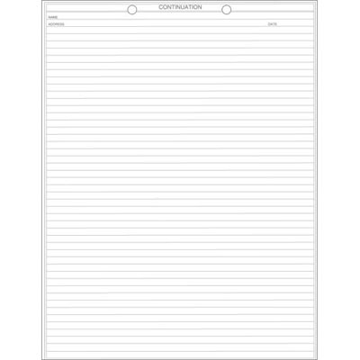 Continuation Form, 8 1/2 x 11, 100/Pk (CF8045)