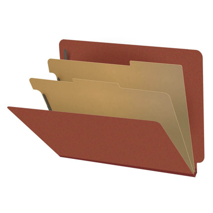 Red Letter Size End Tab Pressboard Classification Folder (DV-S42-26-3RED)