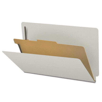 Gray Legal Size End Tab Pressboard Classification Folder (DV-S52-14-3GRY)