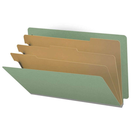 Green Legal Size End Tab Pressboard Classification Folder (DV-S53-38-3AGN)