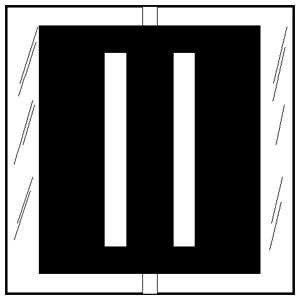 Col R Tab 12109 Label Letter I 500/Roll
