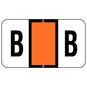 Jeter Alpha Labels 0200 Series Letter B Orange JAAM-B