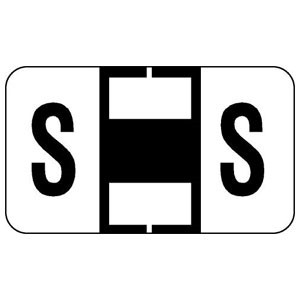 Jeter Alpha Labels 0200 Series Letter S White (JAAM-S)