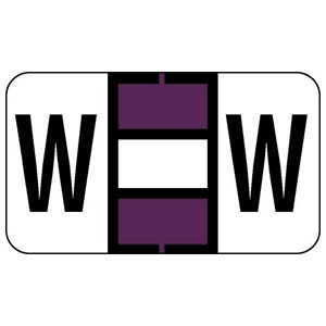 Jeter Alpha Labels 0200 Series Letter W Purple (JAAM-W)