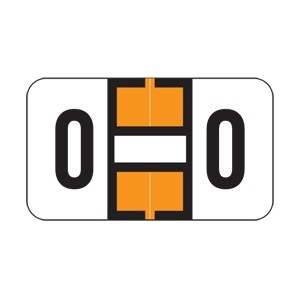 Jeter Alpha Labels, 2800-Series, 15/16 H x 1 5/8 W, Letter O, Orange, 500/Roll, JEAM-O
