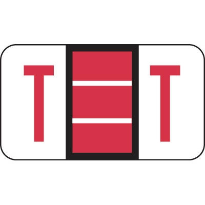 Jeter Alpha Labels Letter T Red JRAM-T