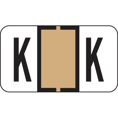 Jeter 7200 Series Labels Letter K 225/Pack