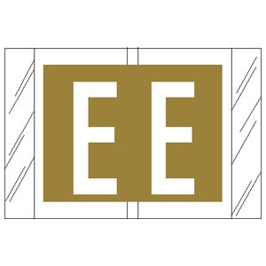 Col R Tab 12000 Label Letter E 500/Roll