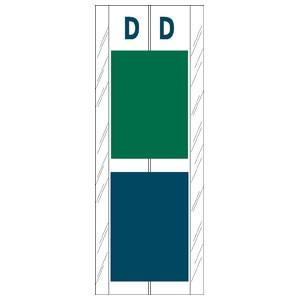 Acme Visible Label Letter D 4 x 1-1/2 102/Pack