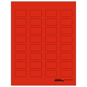 Tabbies Labels-U-Create Blank Labels, 7/8 H x 1 1/2 W, Fluorescent Red, 320/Pack
