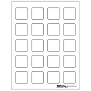 Tabbies Labels-U-Create Laser Labels, 1-1/2" x 1-1/2", White, 200/Pk