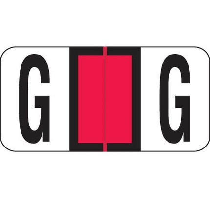 Reynolds & Reynolds Alpha Label, Letter G