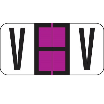 Reynolds & Reynolds Alpha Label, Letter V