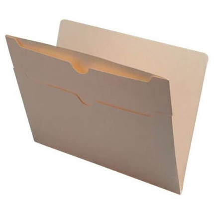 Manila Folder 11pt End Tab Double Outside-Pocket 50/Box