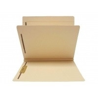 Classification Folders, Letter Size, 1 Divider, 2" Exp, 14pt Manila, 25/Box