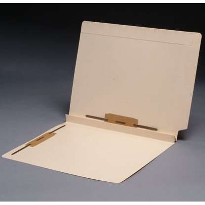 End Tab Fastener Folders, 1-1/2 Expansion, Letter Size, Manila, 50/Bx