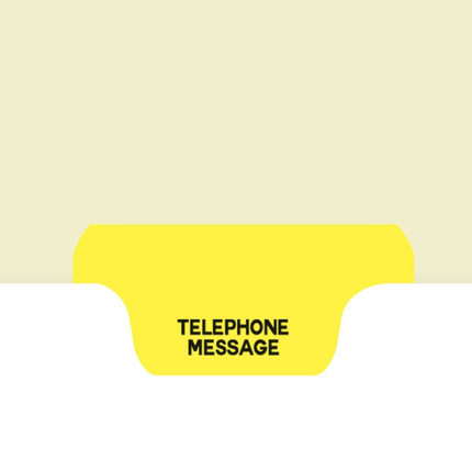 Chart Divider, Bottom Tab, Position 5, Lt. Yellow, Telephone Messages, Pack/100