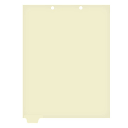 Chart Divider, Bottom Tab, Position 1, Clear, Blank, Pack/100