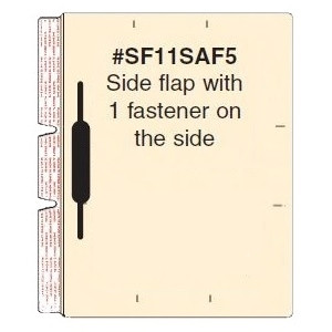 Self Adhesive Folder Dividers, Letter Size, 1 Fastener, 100/Bx (SF11SAF5)