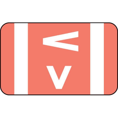 Smead Alpha-Z Compatible Alpha Roll Labels, Letter V, 250/RL
