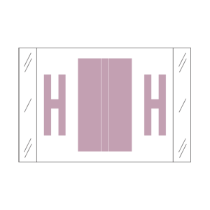 Tab Alpha Code Labels Letter H Lilac 14108