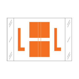 Tab Alpha Code Labels Letter L Dark Orange 14112