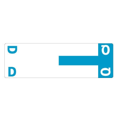 Smead Alpha Labels, NCC-Series, 1 5/32 H x 3 5/8 W, Letter D/Q, Lt Blue, 100/Pack (SNCC-DQ)