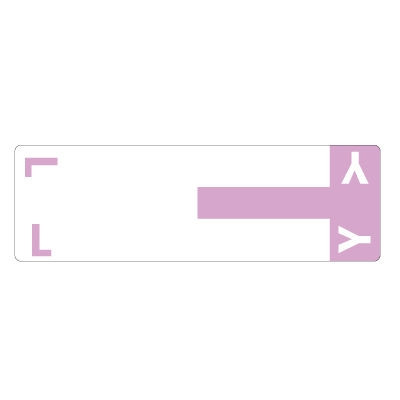 Smead Alpha Labels, NCC-Series, 1 5/32 H x 3 5/8 W, Letter L/Y, Lavender, 100/Pack (SNCC-LY)