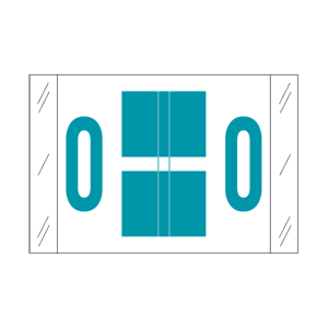 Tab Alpha Code Labels Letter O Blue 14115