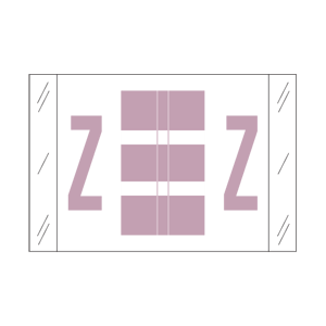 Tab Alpha Code Labels Letter Z Lilac 14126