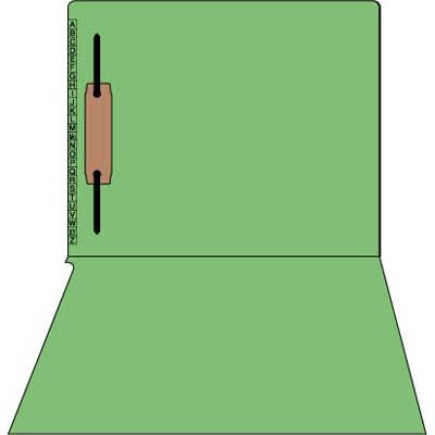 Kardex Comparable Sem-Scan Alpha, Green one fastener ,11pt, Letter Size, 1 Fastener, 50/Box