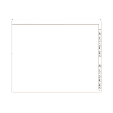Kardex Sem-Scan Numeric, White ,11pt, Letter Size, 100/Box