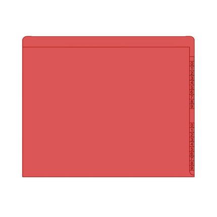 Kardex Sem-Scan Numeric, Red ,11pt, Letter Size, 100/Box