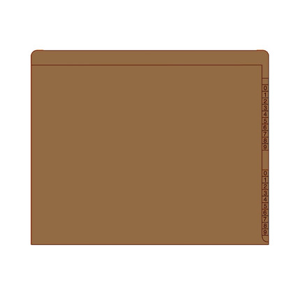 Kardex Sem-Scan Numeric, Brown ,11pt, Letter Size, 100/Box