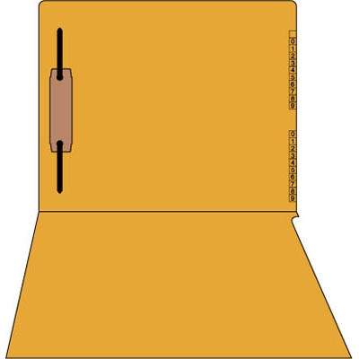 Kardex Sem-Scan Numeric, Orange One Fastener ,11pt, Letter Size, 1 Fastener, 50/Box