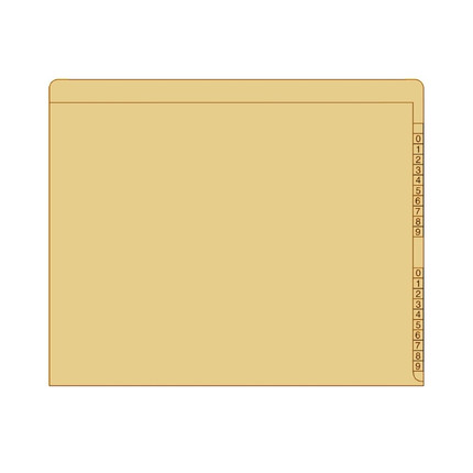 Kardex Sem-Scan Numeric, Tan ,11pt, Letter Size, 100/Box