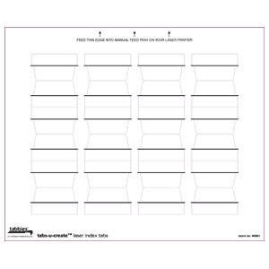 Tabs-U-Create Index Tabs, 1-1/4 x 1/2, White, 60/Pk (40201)
