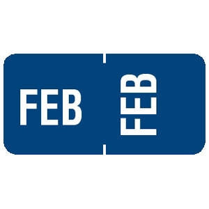 Tabbies Month Labels February Blue 70232