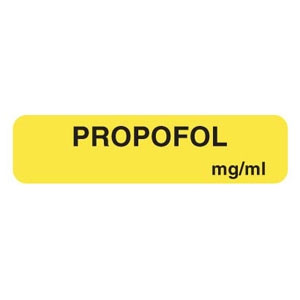 Anesthetic Label, 1-1/4 x 5/16, 760/Roll