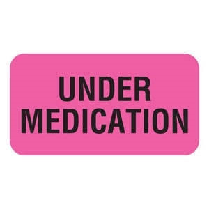 Veterinary Labels, Under Medication, 1 5/8 W x 7/8 H, 560/RL, V-AN209