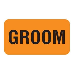Veterinary Labels, Groom, 1 5/8 W x 7/8 H, 560/RL, V-AN284