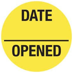 Date Opened Label, 3/4-Inch Diameter, 570/RL (V-FP703)