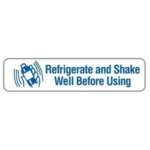 Refrigerate & Shake Well Before Using, 1-5/8 x 3/8, 500/RL (V-FP704)