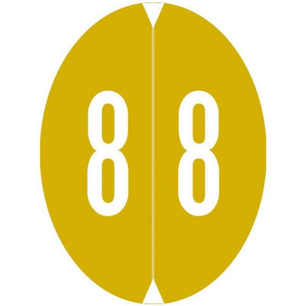 VRE GBS 8857 Label Number 8 (500/Roll)