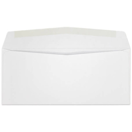 #9 Western Sulphite Regular Envelope, 24 lb white wove, side seam, flap down, shown sealed and unopened