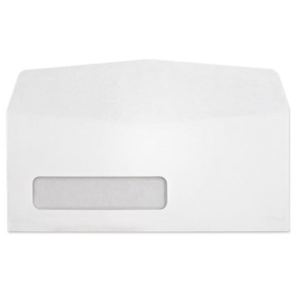 Number 10 Evelope, 24lb Digi-Clear SFI B Window (1 1/8 x 4 1/2, 7/8L - 5/8B) Side Seam, 500/Box