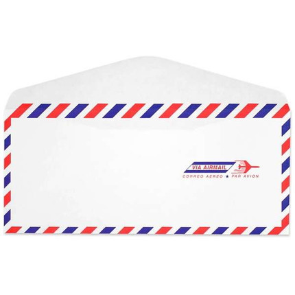 #10 Envelopes (4 1/8 x 9 1/2) Airmail, 500/BX