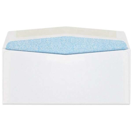 #10 Security Envelopes (4 1/8 x 9-1/2), 24lb White, Blue Security Tint, 500/BX (W2647)