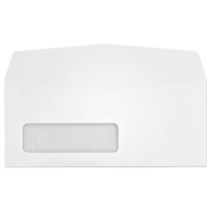 Number 10 Envelope, 24lb Digi-Clear SFI H Window (1 3/8 x 4 1/2, 7/8L - 5/8B) Side Seam, 500/Box