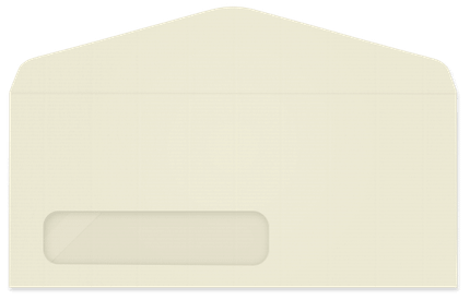 #10 Window Envelopes [4-1/8 H x 9-1/2 W] 24lb, Coastal Cream, 500/Box (W3208)